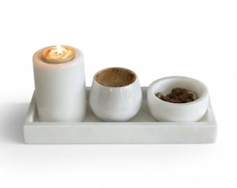 Marble Coffee Presentation Set – Set of 4