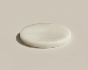White Natural Marble Coaster – Handcrafted