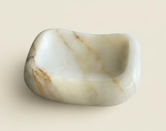 Sugar Marble Solid Soap Dish (Handcrafted)