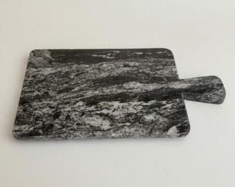 Black Marble Cutting Board with Handle – Meat, Vegetable & Bread Board
