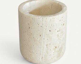 Travertine Natural Stone Multi-Purpose Holder – Handcrafted