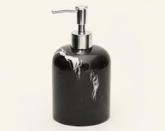 Black Marble Liquid Soap Dispenser (Handcrafted)