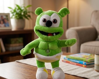 Oso de goma de peluche que canta, 30 cm / Juguete de peluche musical suave para niños