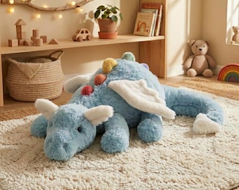 Peluche Dragón del Cielo de Jellycat, animal de peluche para niños y decoración acogedora para la habitación infantil.