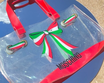 Moschino clear tote hotsell