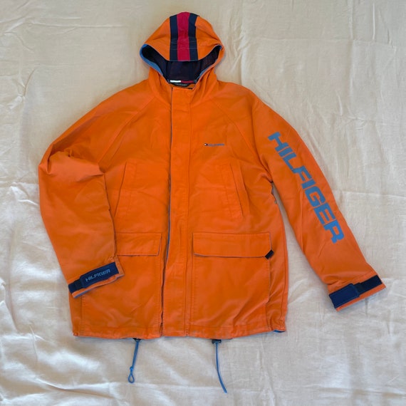 Orange tommy hilfiger coat discount
