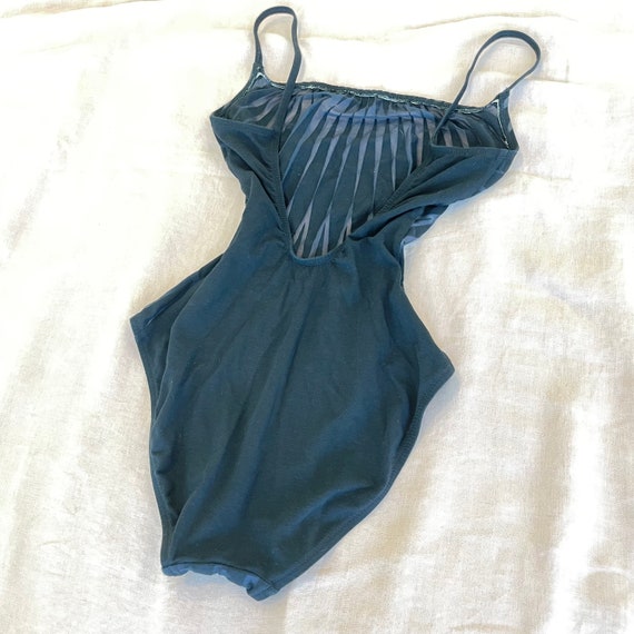 Vintage Sheer Gottex Swimsuit | Black Geometric P… - image 3