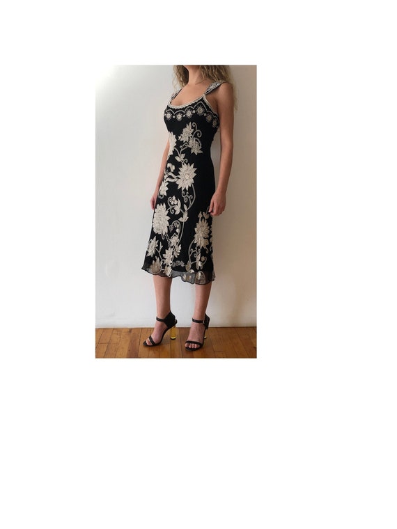 adrianna papell embellished slip dress