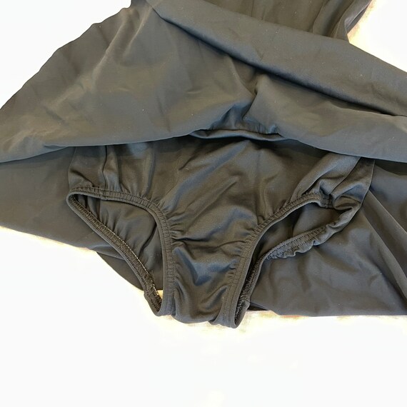 Vintage Strapless Black Swimsuit with Skirt Keyhole… Gem