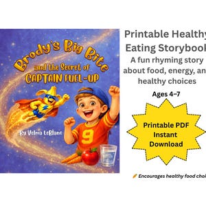 Brody’s Big Bite - Picky Eater Kinderbuch über gesunde Ernährung - Alter 4-7 | Druckbares PDF