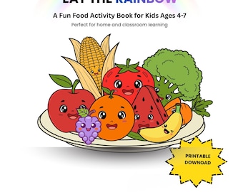 Eat the Rainbow - Healthy Food Activity Book for Kids | Printable  Ages 4–7