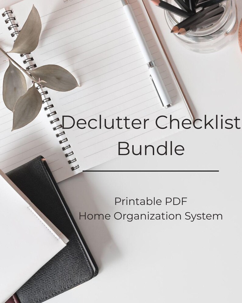 Wood Shop Declutter Checklist.pdf Declutter Checklist Bundle | Home Organization, Room by Room Planner ...