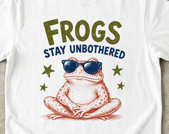 Camiseta Comfort Colors con estampado de rana, camiseta con gafas de sapo adorable, camiseta divertida de rana, ropa con estampado de anfibio desgastado, camiseta vintage con estampado de rana, camiseta con estampado de estrella.