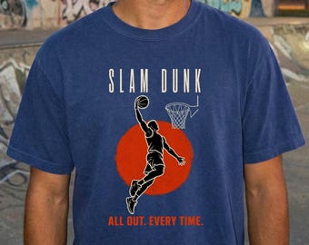 Slam Dunk Shirt, Basketball Dunk Contest Tee, Motivational Athletic Graphic, Retro Baller Court Top, Vintage Inspirational Sport Clothing