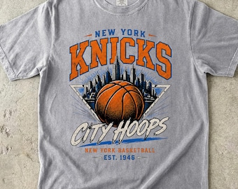 New York Knicks Shirt, Comfort Colors Vintage NY Basketball Tee, Vintage Sports Team Tee, NY Fan Gift, Retro Ball Game Day Clothing