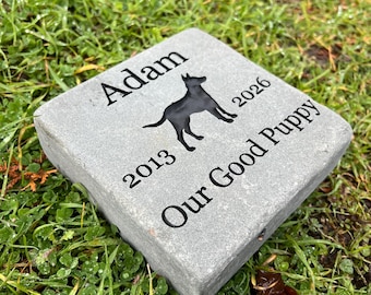 GARDEN MARKER - Personalized Stone Markers. Natural Bluestone Engraved. 6 in, Free Shipping