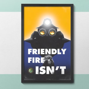 Deep Rock Galactic - Friendly Fire Poster 11x17