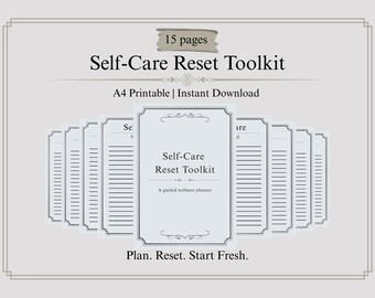 Self-Care Reset Toolkit | Weekly Planner, Journal Prompts (A4 Printable PDF)