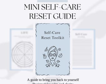 Mini Self-Care Reset Guide | Printable Wellness Worksheets | Calm & Clarity Journal | Instant Download