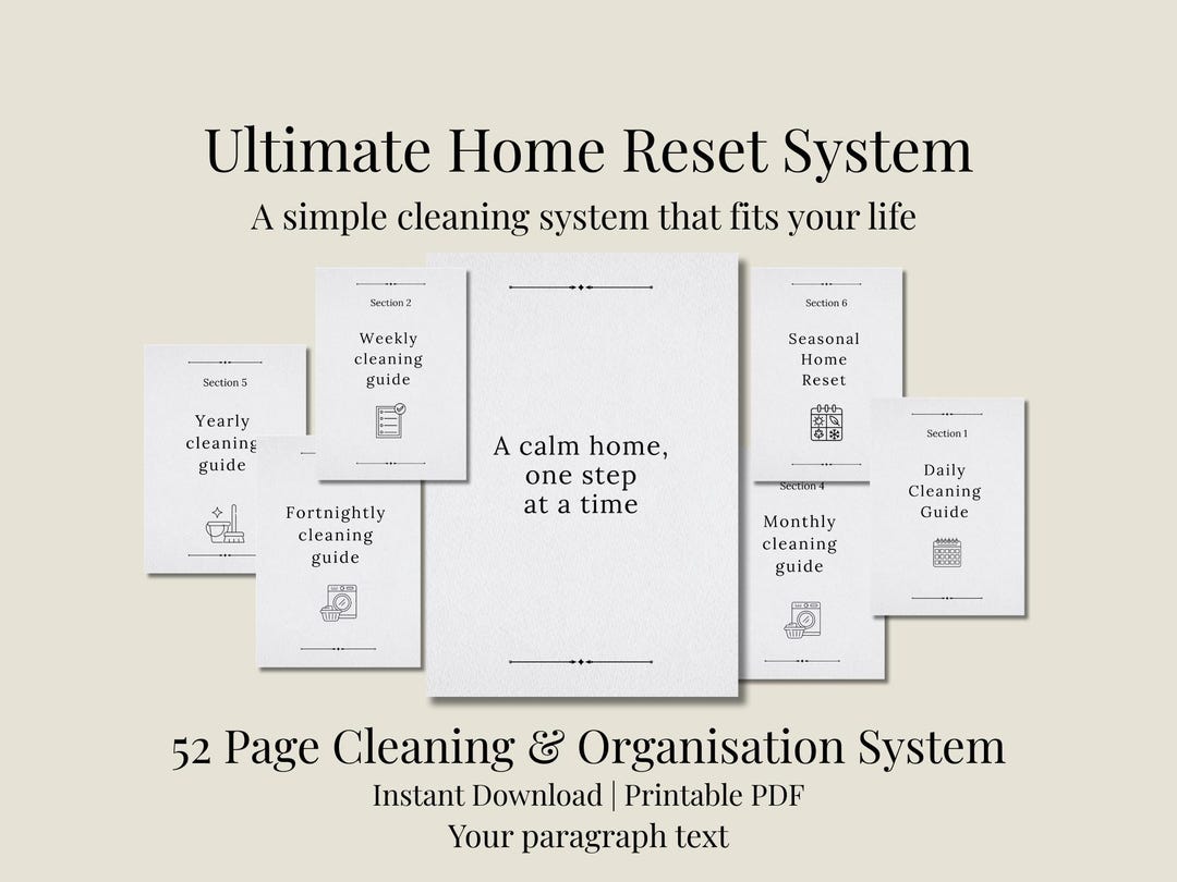 Ultimate Home Reset Planner PDF | Cleaning Schedule Checklist | Daily ...