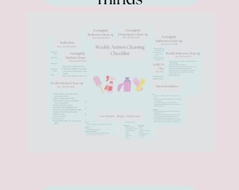 Autism Friendly Cleaning Checklist | Weekly & Fortnightly Home Cleaning Planner | Neurodivergent Routine | Printable Digital Download