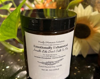Bougie de soja, lavande, eucalyptus, bougie d'aromathérapie relaxante, collection Mindful Moments, édition limitée