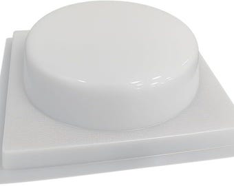 Large Round Jello Mold – 2.7 Liter Capacity – 9.5” Diameter Plastic Gelatin Mold – Flat Smooth Design for Cakes & Gelatinas – Reusable Mold