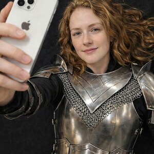 Steel Paladin Knight Armor for Women: Medieval Full Plate Larp Costume image 3