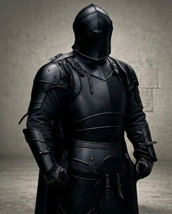 Medieval Barbuta Knight Full Armor Suit | Crusader Steel Plate Armor (Wearable Reenactment Costume)