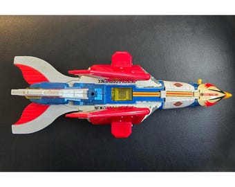 Avión de metal retro japonés Poly PB-72 New DX God Phenix Gatchaman II Vtg de los años 70