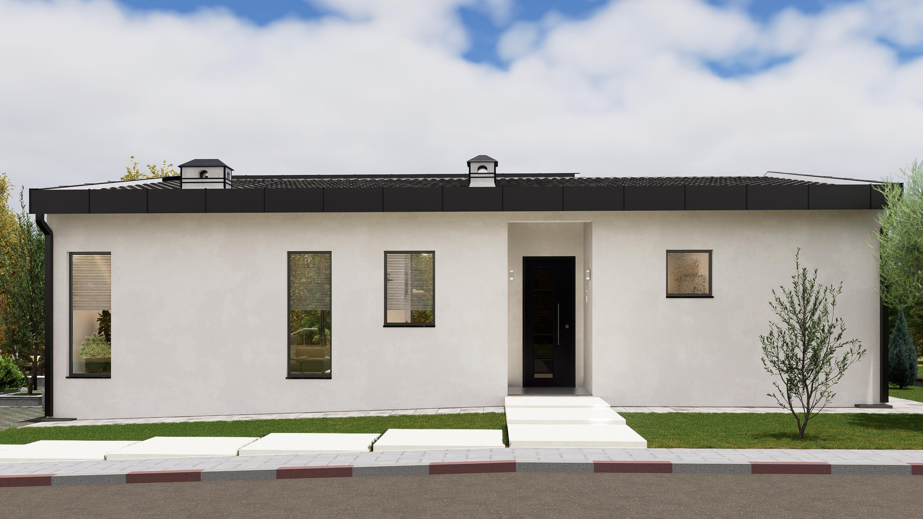 Modern L Shaped 2 Bedroom House Plan With Pool | Floor Plan PDF DWG - Etsy