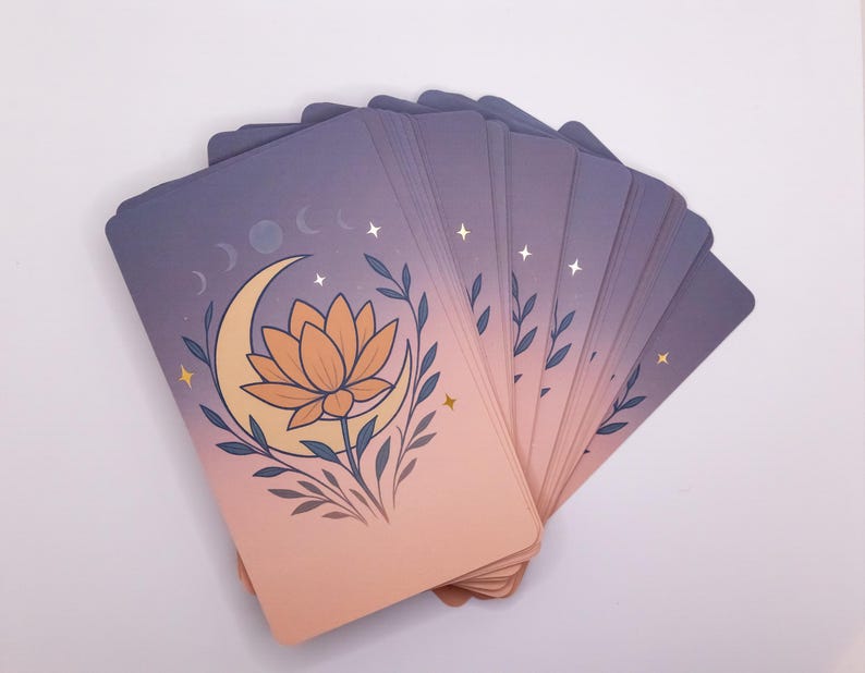 Lunar Lotus Oracle Deck | Mindfulness, Spiritual Reflection & Journaling Cards image 3