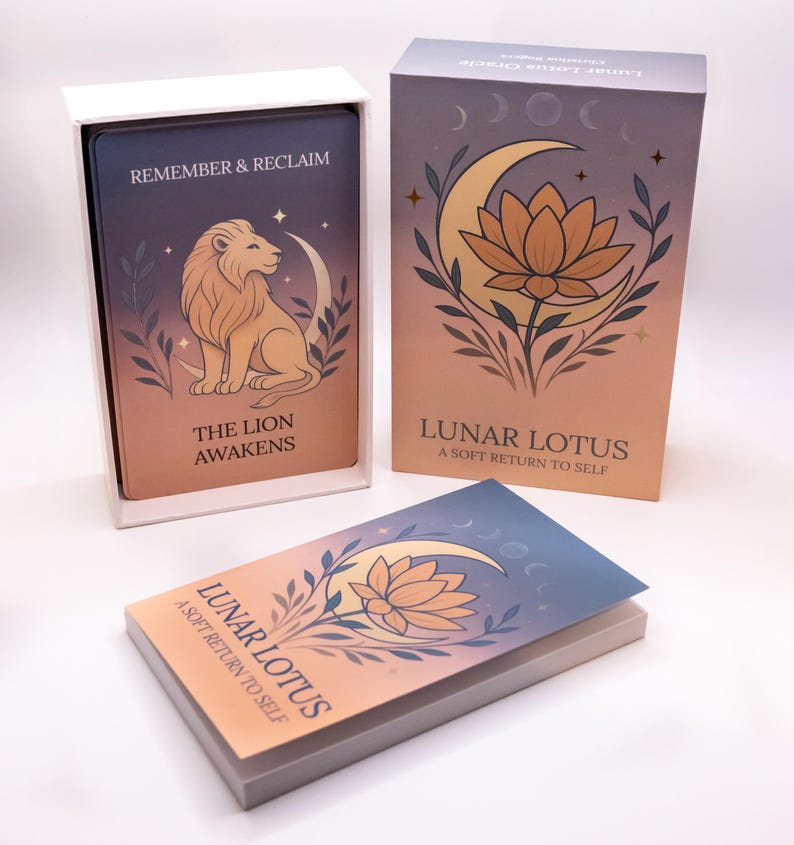 Lunar Lotus Oracle Deck | Mindfulness, Spiritual Reflection & Journaling Cards image 10