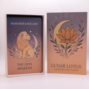 Lunar Lotus Oracle Deck | Mindfulness, Spiritual Reflection & Journaling Cards image 2