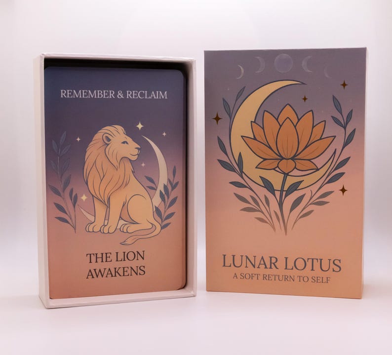 Lunar Lotus Oracle Deck | Mindfulness, Spiritual Reflection & Journaling Cards image 2