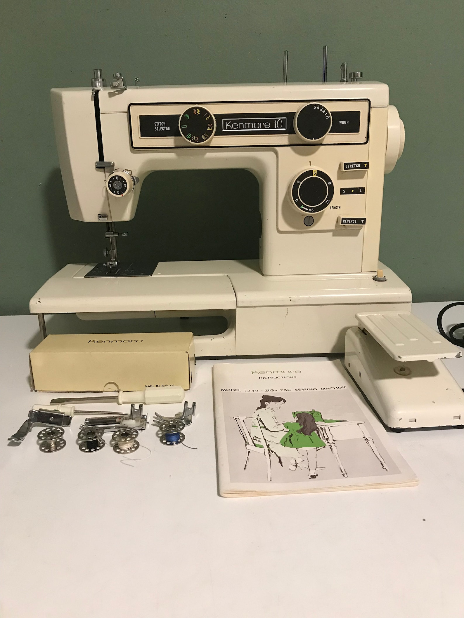 Vintage Kenmore 10Stitch Free Arm Zigzag Sewing Machine Model Etsy