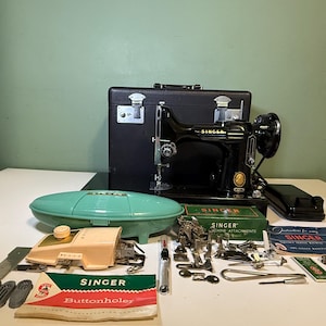 Singer Featherweight 221 Sewing Machine April 1955 Serviced Working