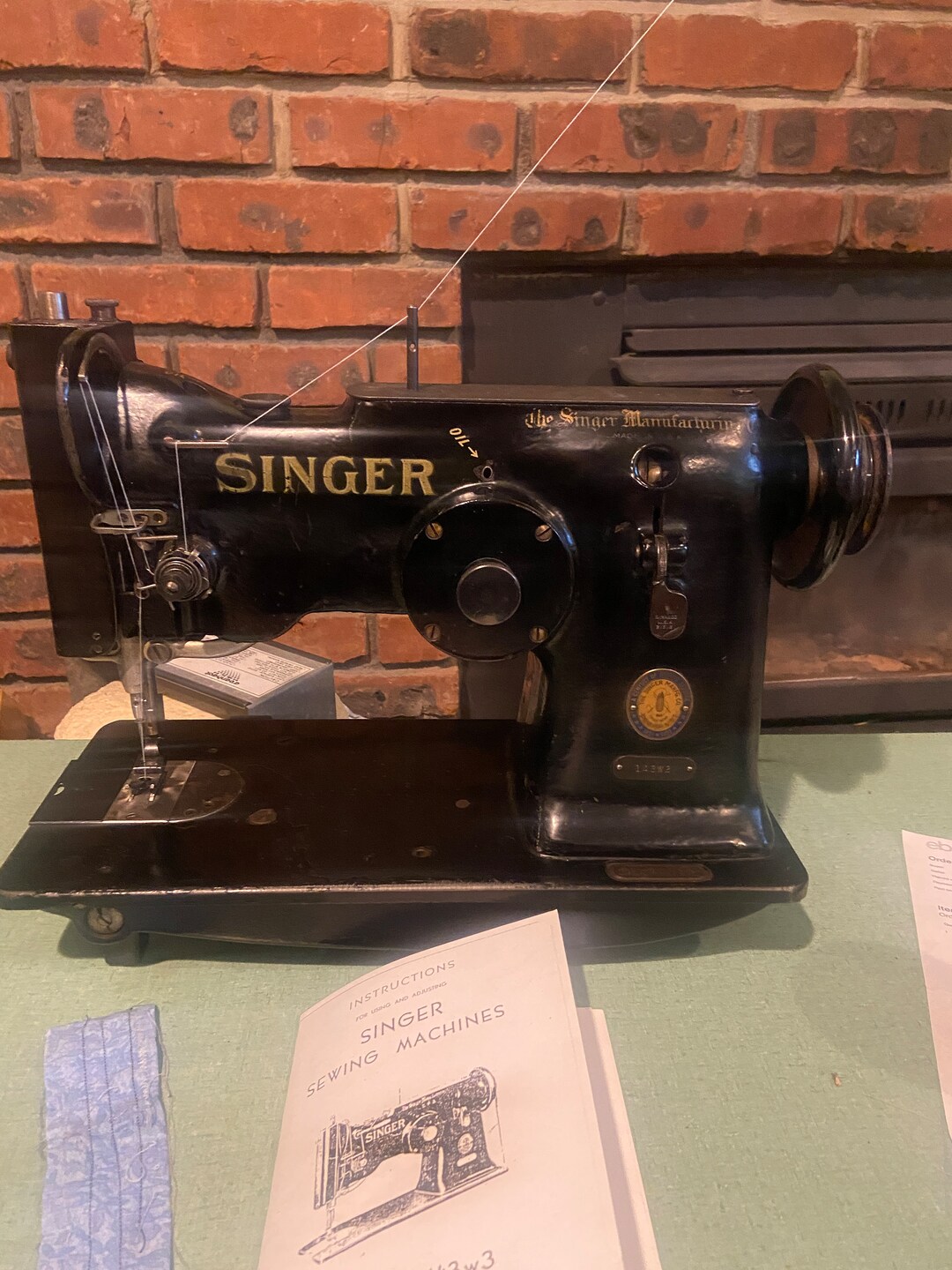 Vintage Singer Industrial Zigzag Sewing Machine 143W2 Etsy