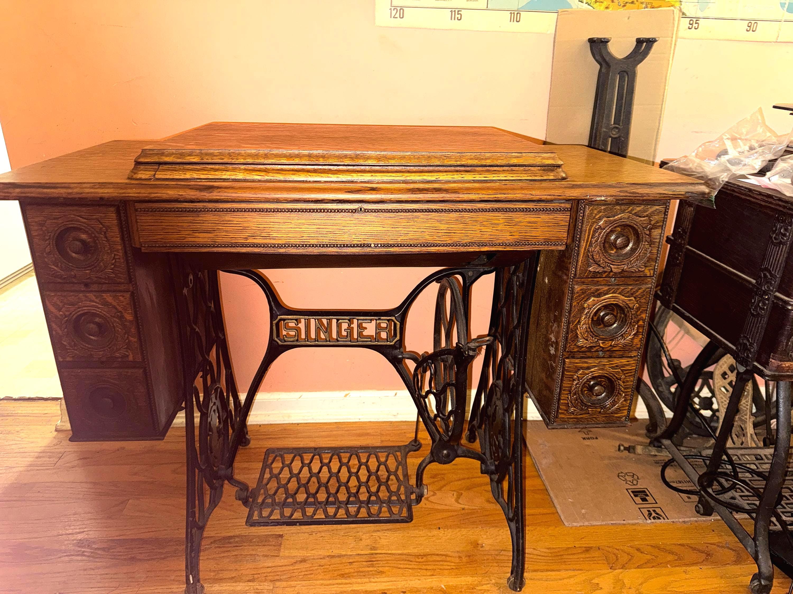 Antique Singer Sewing Desk - Etsy