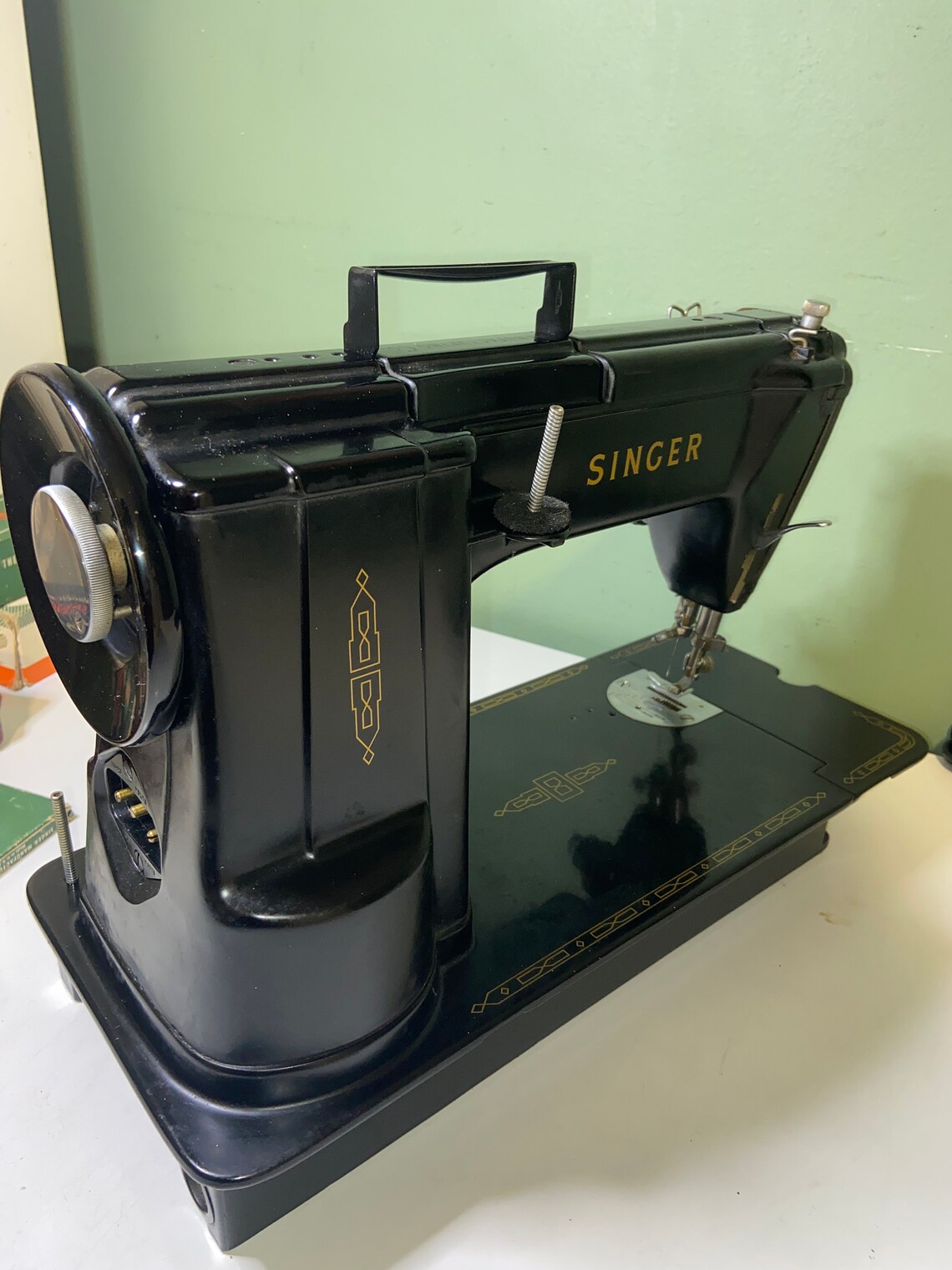 Singer 301 A Sewing Machine Black Loaded Attachments | Etsy