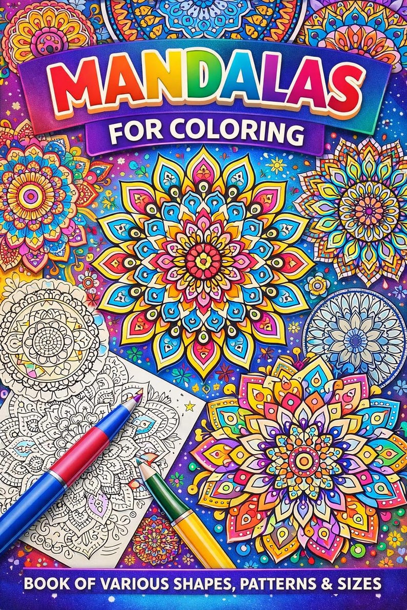 Mandala Coloring Book - Etsy