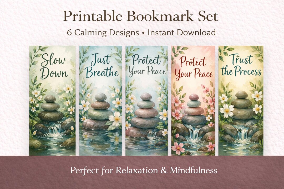 Tranquility Bookmarks Download - Etsy