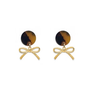 Meredith Hudkins x Nautical Notions Tortoise Bow Earrings