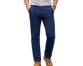 Nautica Men’s Navy Blue Pants Straight Fit (021)