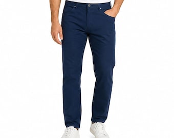Pantalones elásticos azules de 5 bolsillos para hombre Kirkland Signature (088) Idea de regalo personalizada