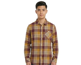 Camisa de manga larga de franela a cuadros naranjas para jóvenes de O'Neill (014) Idea de regalo personalizada
