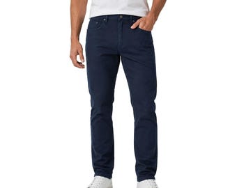 Pantalón azul marino para hombre Jachs Ny, 5 bolsillos, elástico, corte recto (077). Idea de regalo personalizada.