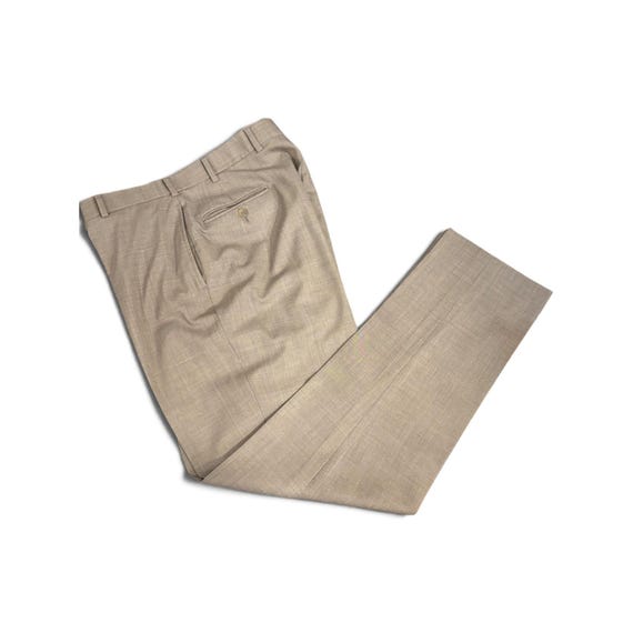 Brooks Brothers, Brooks Brothers Mens W36 Wool Dress Pants Tan Made in USA