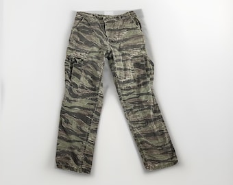VTG Tiger Stripe Camo Combat Pants sz Small Reg cargo Tactical Trousers USA made