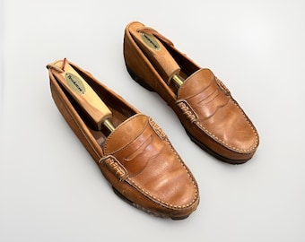 GH Bass Weejuns Shoes Penny Loafers Black Leather Mens Sz 10 D Handsewn